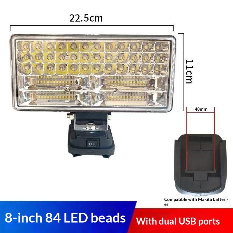 Adjustable LED Work Light for Mak 18V Li-ion Battery Portable Waterproof Emergency Flood Lamp for Construction Jobs