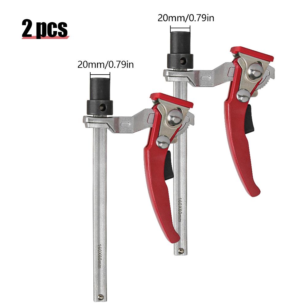 Allsome 2pc MFT Table Workbench Quick Ratchet Bench Dog Clamp 3/4 Inch(19mm) 20mm Dog Hole Clamp Hold Down Clamp for Woodworking