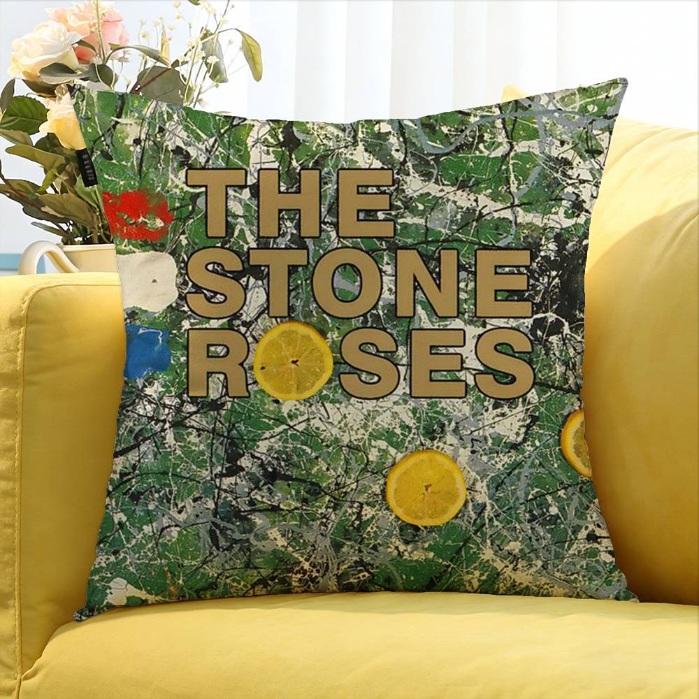 Rock Band S-Stone R-Roses World Various Sizes Square Pillow Case For Car Home Bedchamber Decor