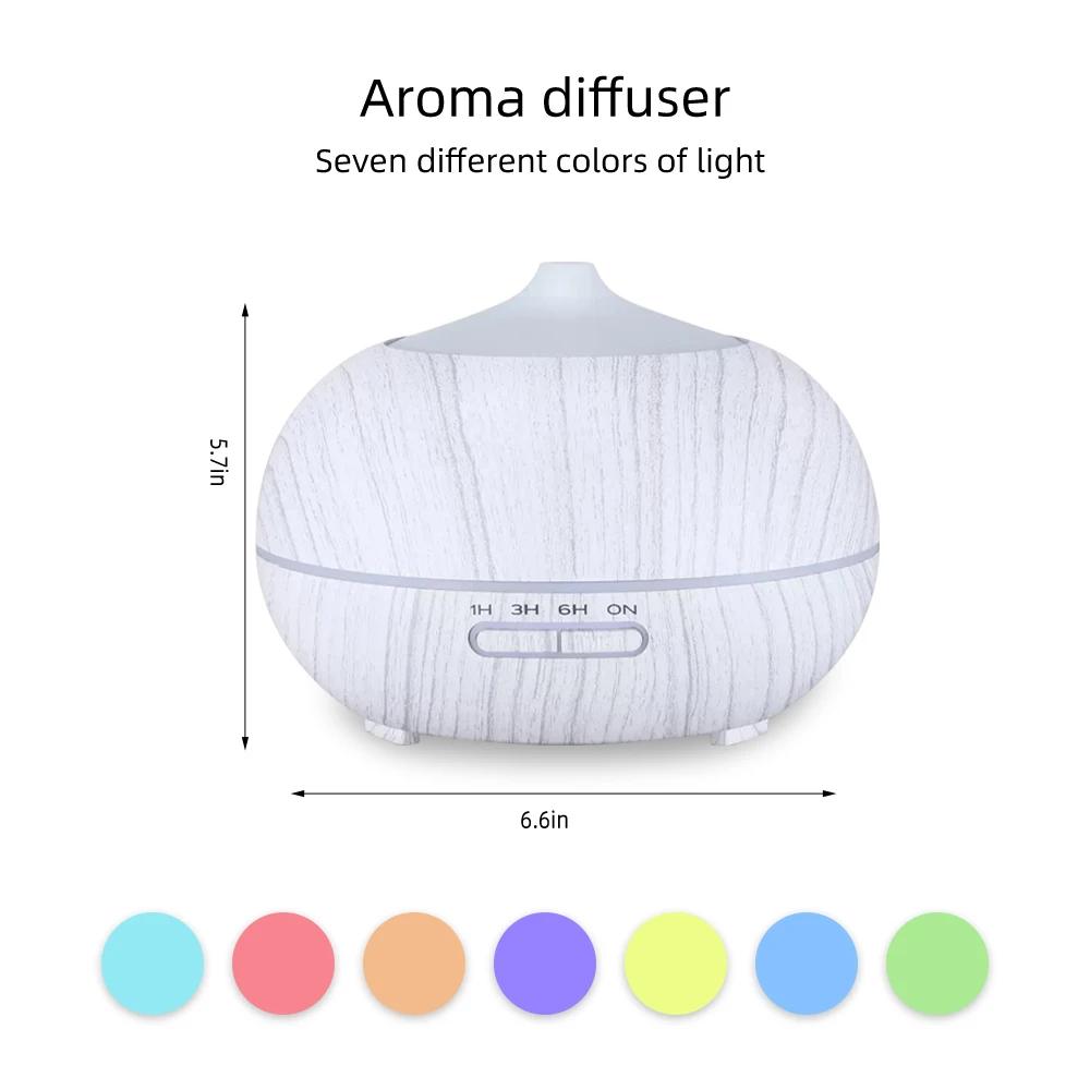 Diffuser For Home 550ml For Home Essential Oil Aroma Oil Diffuser   Remote  7 LED Colors   6 Oils  Ultrasonic Humidifier