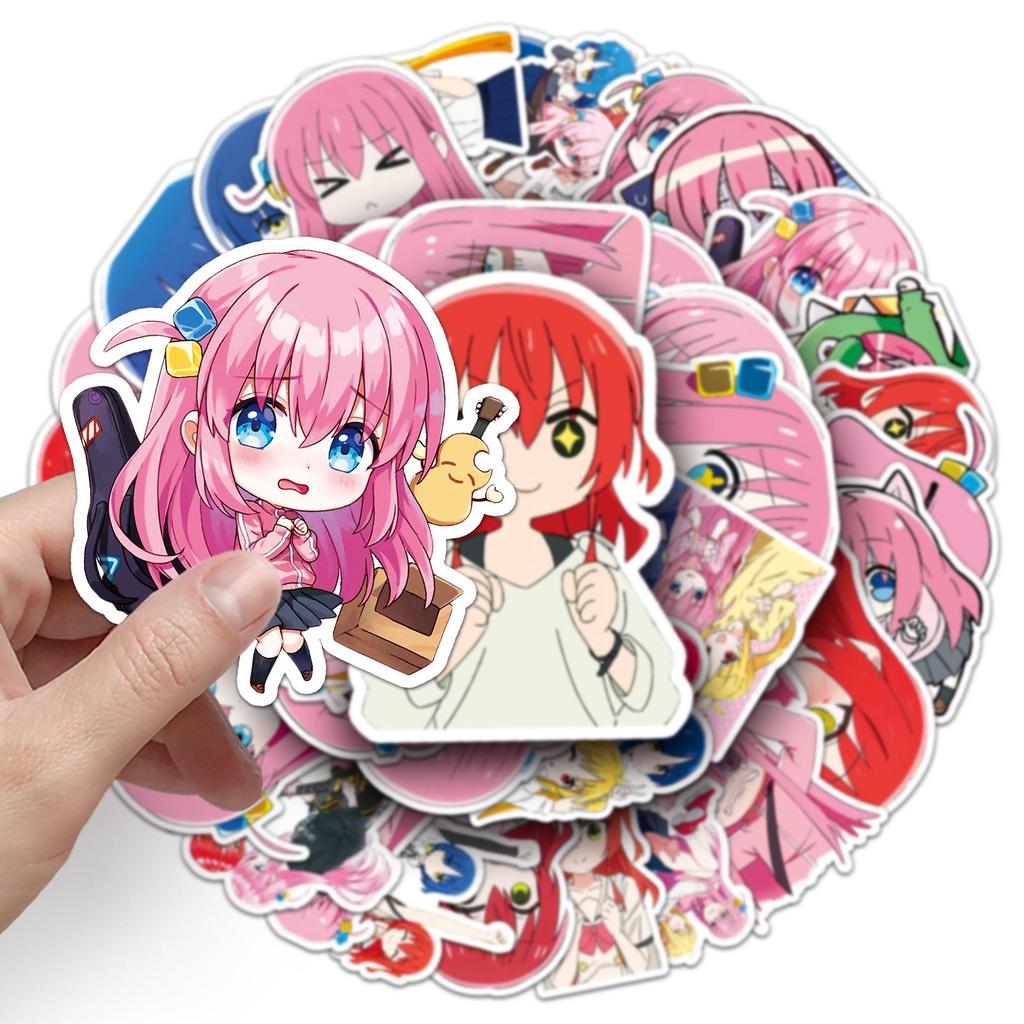 Lonely Rock Anime Journal Stickers - 50 Sheets for DIY Decoration