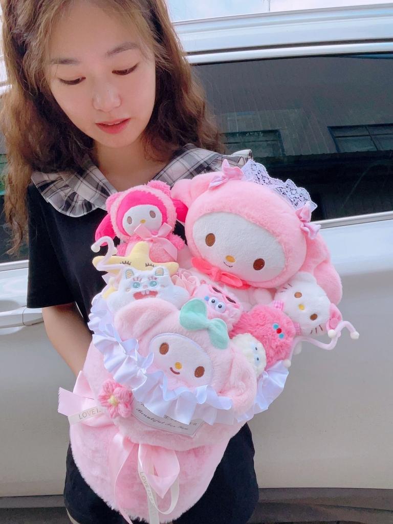 Star Cartoon Kirby Plush Toys Figure Flower Bouquet Creative Child Women Gift