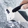 1PC Stainless steel snow shovel for automobiles, winter ice scraping tool that does not damage glass snow brush