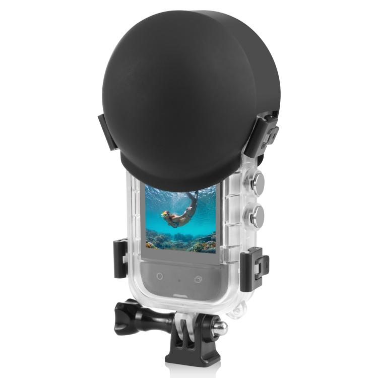 Cache Objectif Silicone Pour Caisson étanche Insta360 X3/X4 - Protection Anti-rayures, Poussière, Rouge