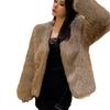 Autumn and winter new faux fur coat fox fur young short V-neck temperament fragrant fur top