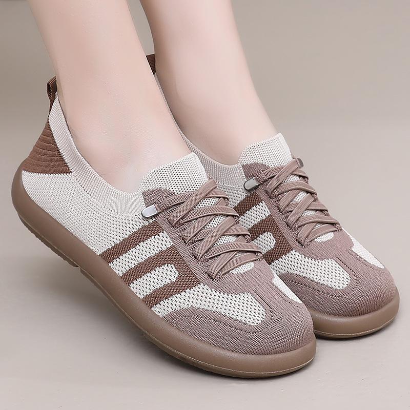 Shoes women's summer new German training shoes single shoes shallow mouth breathable one pedal mother shoes casual women's shoes
