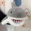 16cm Soft Cute Shark Hand Puppet Plush Toy Artificial Shark Plush Toy Interactive Stuffed Animal Gift for Boys Girls Room Decor