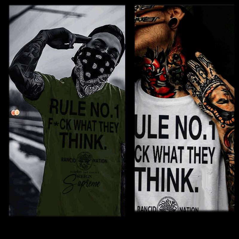 

Hip Hop t-shirt Street Hustle Boss mobbin Gangster Mobster thug rule number one S