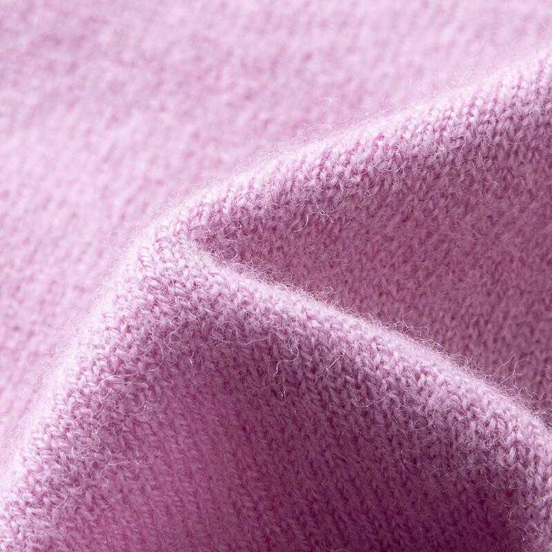 TUHUANG Women's Pure Wool Color-block V-neck Cardigan