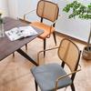 Nordic Light Luxury Wrought Iron Rattan Dining Chair - European Style for Home, Hotel, Cafe, or Leisure.