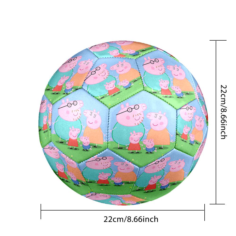 Pink Pig Cartoon Indoor Soccer Ball Size 5 Colorful All Ages Machine Stitched PVC Competition Ready Durable High-Bounce