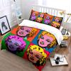 Pop Art Style Colorful Portrait Bedding Duvet Cover Set Duvet Cover Pillowcases  (1*Duvet Cover 2*Pillowcases, Without Duvet Insert)