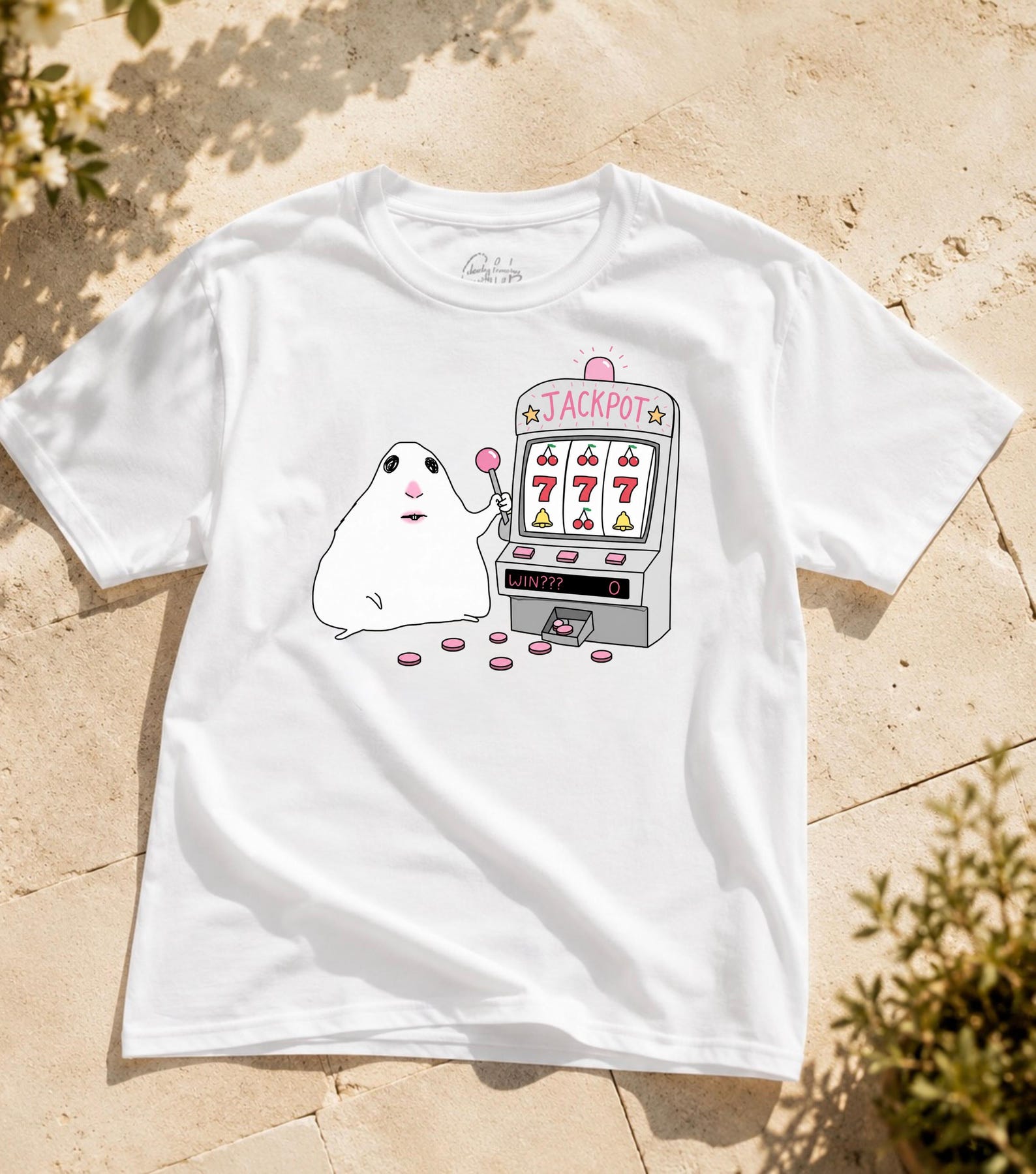 jackpot hamster meme T-Shirt, super cute hamster meme graphic tee, hamster meme cotton tee, viral rodent pet meme T-Shirt 2XL