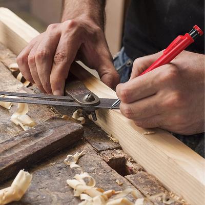 Carpenter Pencil Metal Long Head Deep Hole Professional Engineering Quick Drying Marker Graphite Woodworking Black Red Lineation