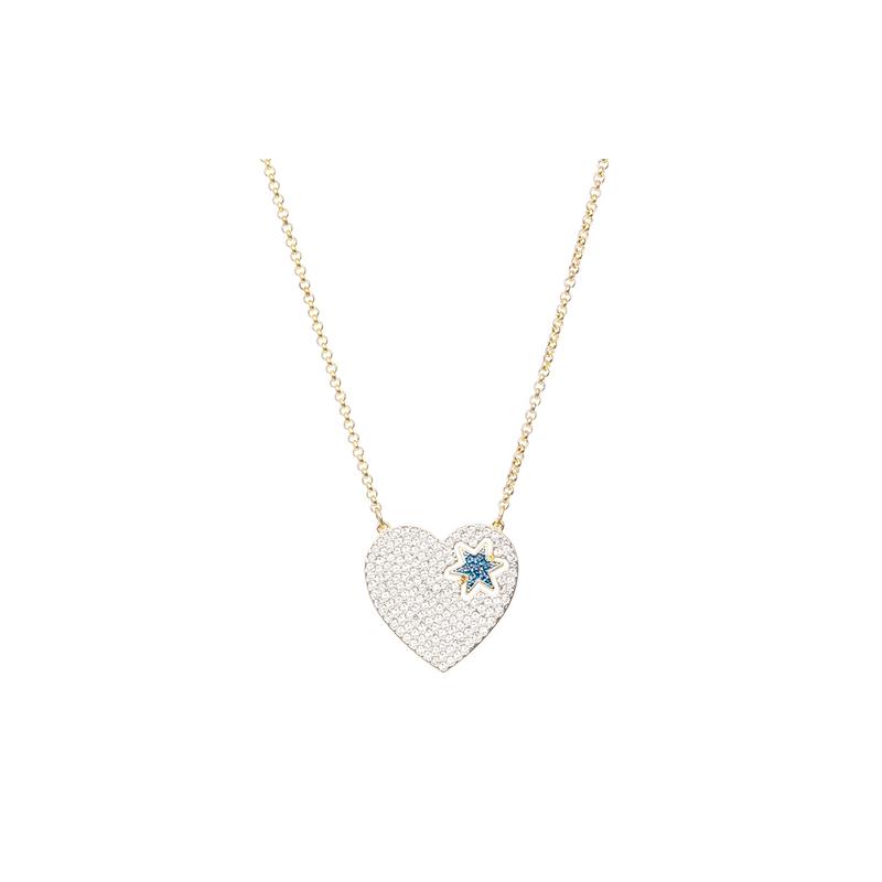 Swarovski Great Star Love Star Necklace Women s Blue 5273328