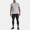 Under Armour Rush Series Solid Color Logo Training Slim Fit Printed T-Shirt Men Tops Halo-Gray 1361130-014