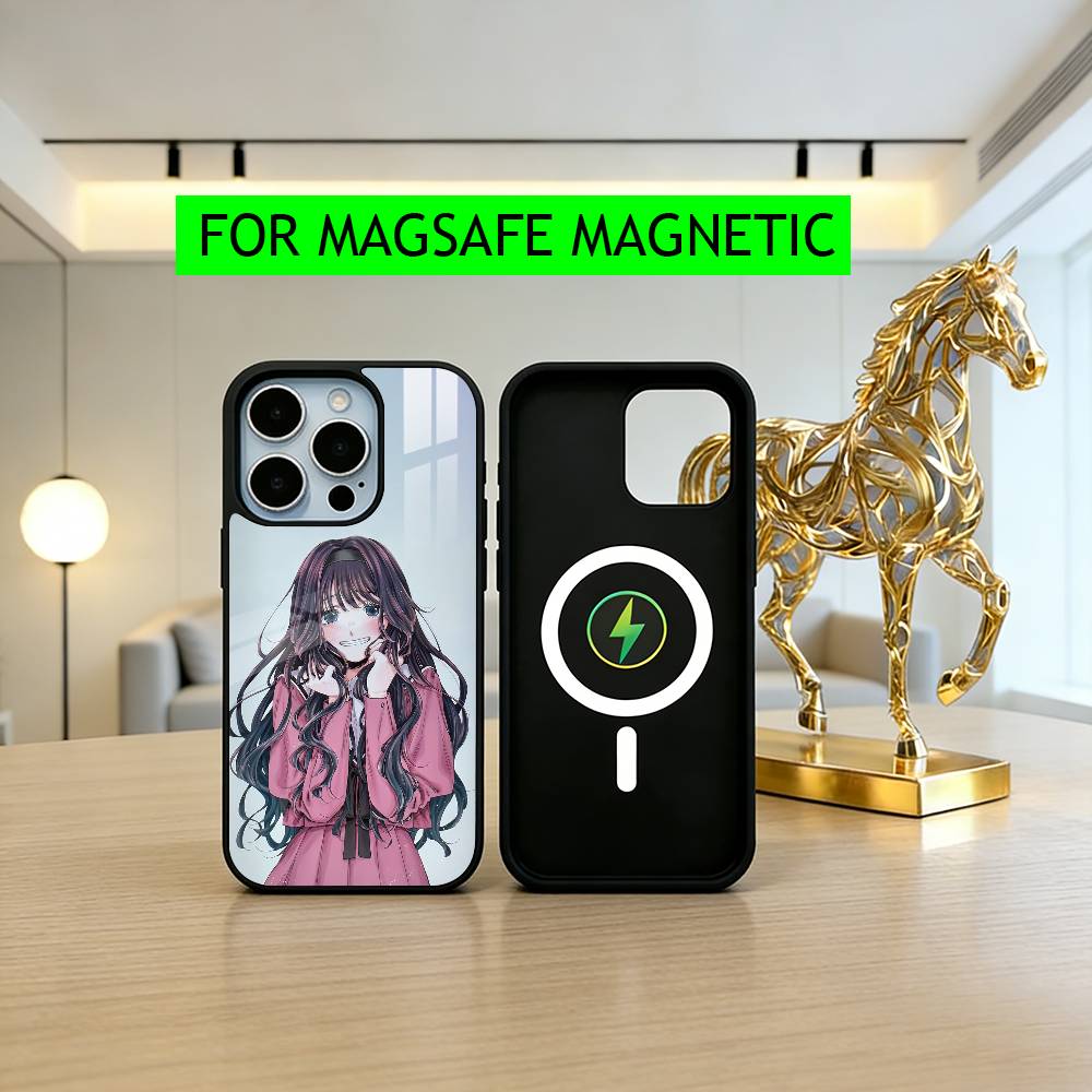 

Ароматный цветок K-Kaoruko W-Waguri Чехол для телефона Для iPhone17,16,15,14,13,12,11 Plus,Pro Магнитный Для Magsafe Беспроводная зарядка iPhone15PRO