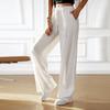 Women's Solid Color Wide-leg Trousers Loose Casual Pants