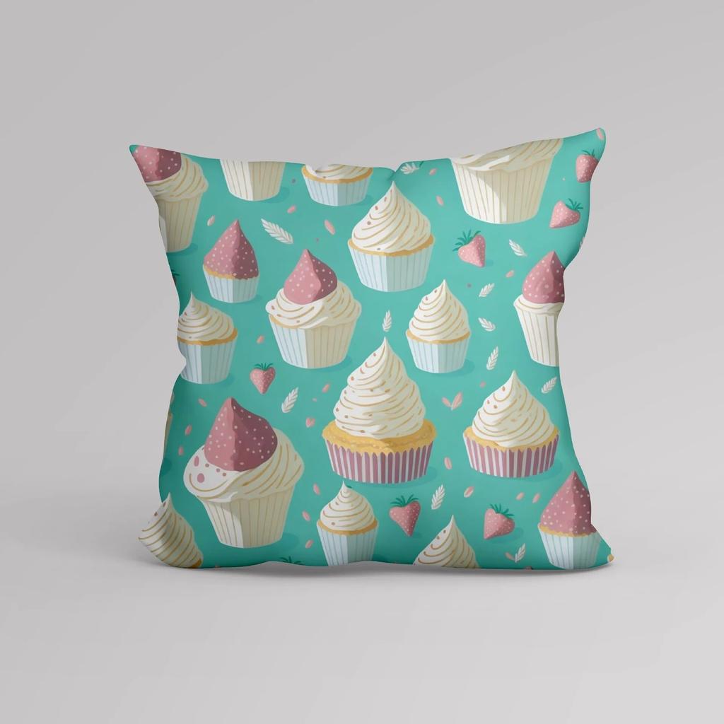 Luxury Home Decoration Cushion Cover Cartoon Ice Cream Creative Simple Pattern Print Pillowcase Office Sofa Cushion Coverr