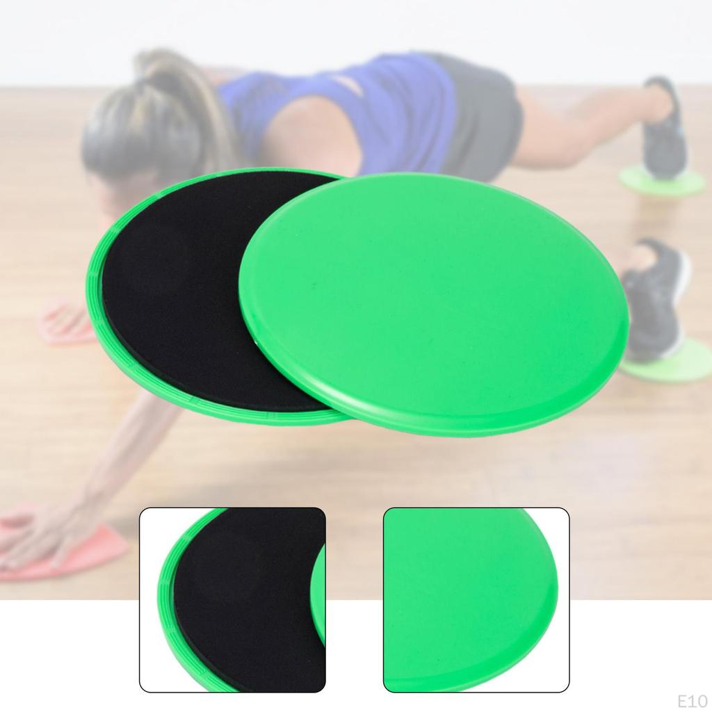 2 Pieces Core Slider Sliding Discs Abdominal Training Lightweight Double Sided Ab Pads Exercise
