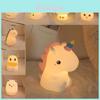 Unicorn Cat Dinosaur Silicone Night Light Creative Touch Sensor Mood Lamp For Kids Bedroom Decor