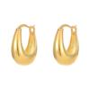 Boucles d'oreilles en argent S925 Banyan Tree en forme de U - Style blogueuse de mode coréenne