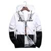 Frühling und Herbst Mode Color Blocking Herren Jacke Casual Trend dünne Student Windjacke Jacke Kapuzenjacke Top