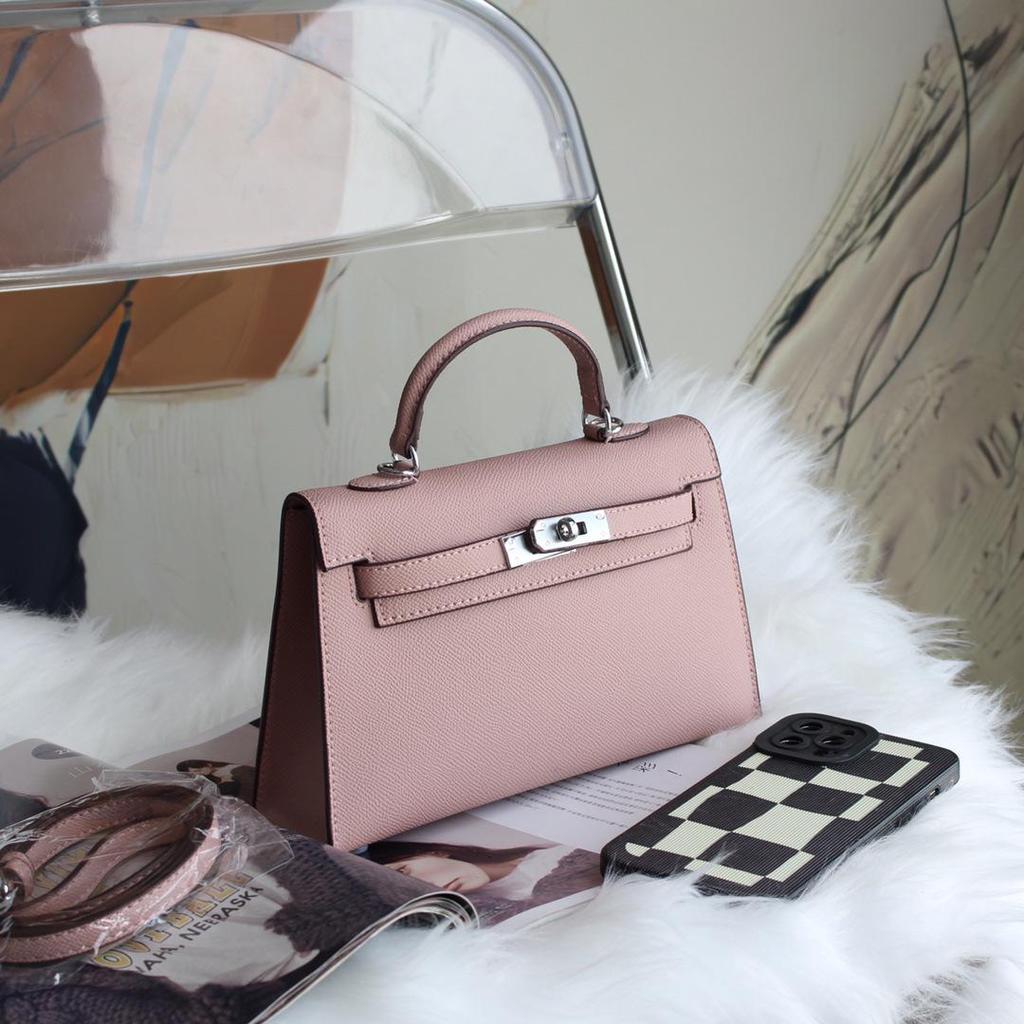 Bolso Kelly Color Caramelo: Bolso de Mano de Moda Europeo y Americano para Mujer, Bolso de Hombro Único o Cruzado de Gama Alta