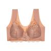 Pink Lace Front Closure Wireless Seamless Bra with Wide Comfort Straps