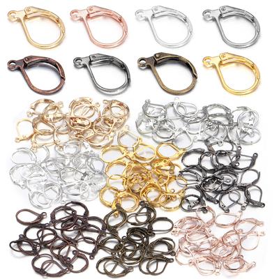 50pcs/lot Gold Color French Earwire Hooks Hoop Earrings Findings For DIY Women Earrings Connectors Jewelry Making Accessories