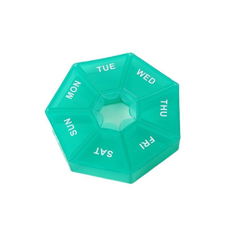 7 Days Pill Storage Box Mini Travel Portable Medicine Dispenser Multifunction Plastic Seven Compartment Sealer Box