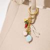 Ladybug Small Fish Key Chain Unique Bag Pendant Creative Braided Rope Bag Charm  Decoration