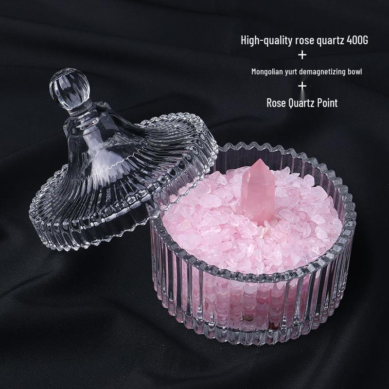Natural White Crystal Stone Purification Bowl for Jewelry Storage