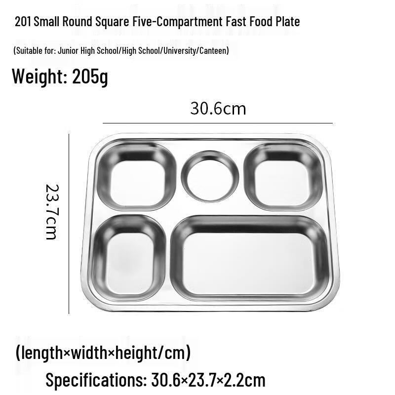

HANDUNYOU 304 Stainless Steel Divided Lunch Trays