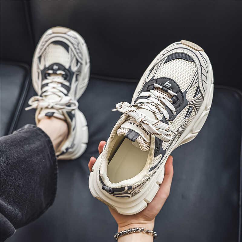 

Мужские летние 2024 года сетчатые дышащие повседневные спортивные кроссовки на толстой подошве в стиле «папины кроссовки» 44