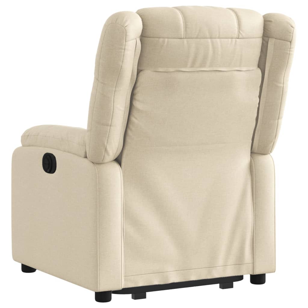 Recliner Chair with Lift Assist Cream Fabric