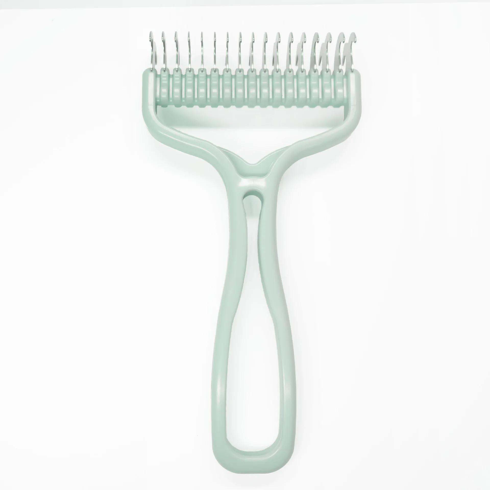 

Щетка для кошек, расческа для вычесывания узелков для домашних животных 2 в 1, резак для вычесывания узелков для кошек, расческа для удаления шерсти у собак, инструменты для ухода за линькой, чистящие средства для домашних животных S зелёный