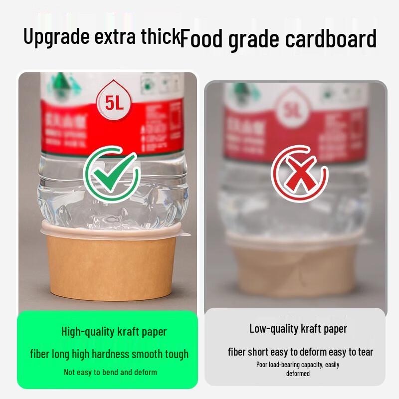 1000ml Kraft Paper Disposable Food Bowls