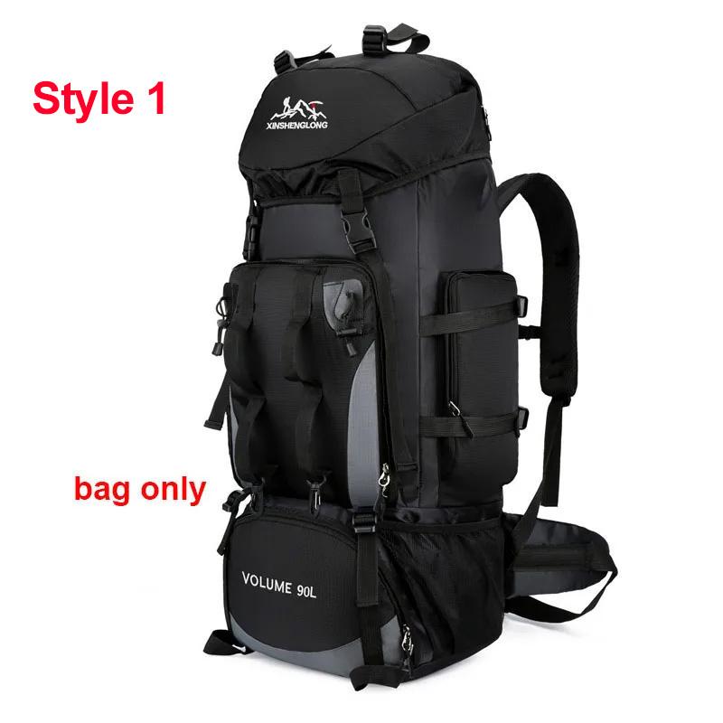 Sac à dos de randonnée et de camping 90L Sac à dos de voyage imperméable Sac à dos de trekking Grands sacs de sport d'extérieur pour hommes Sac d'escalade et de randonnée