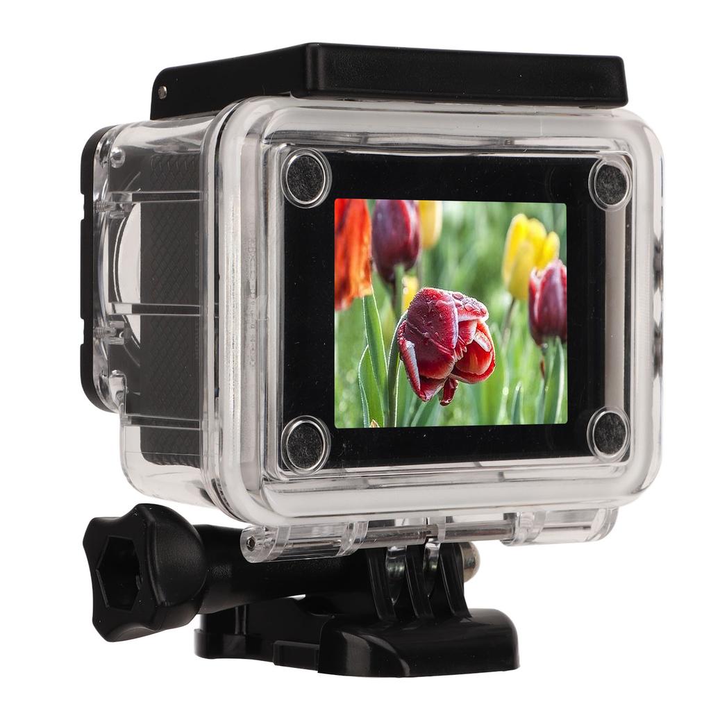 4K HD Sports Camera 30M Waterproof WiFi Action Camera Mobile APP Real Time Reception 170 Degree Wide Angle Lens Camera for Outdoor