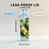1PC Two Frogs On Lotus Leaf Print 750ml Color Plastic Sports Water Bottle Leakproof Flip Straw Lid Suitable for Sports Office Home Use
