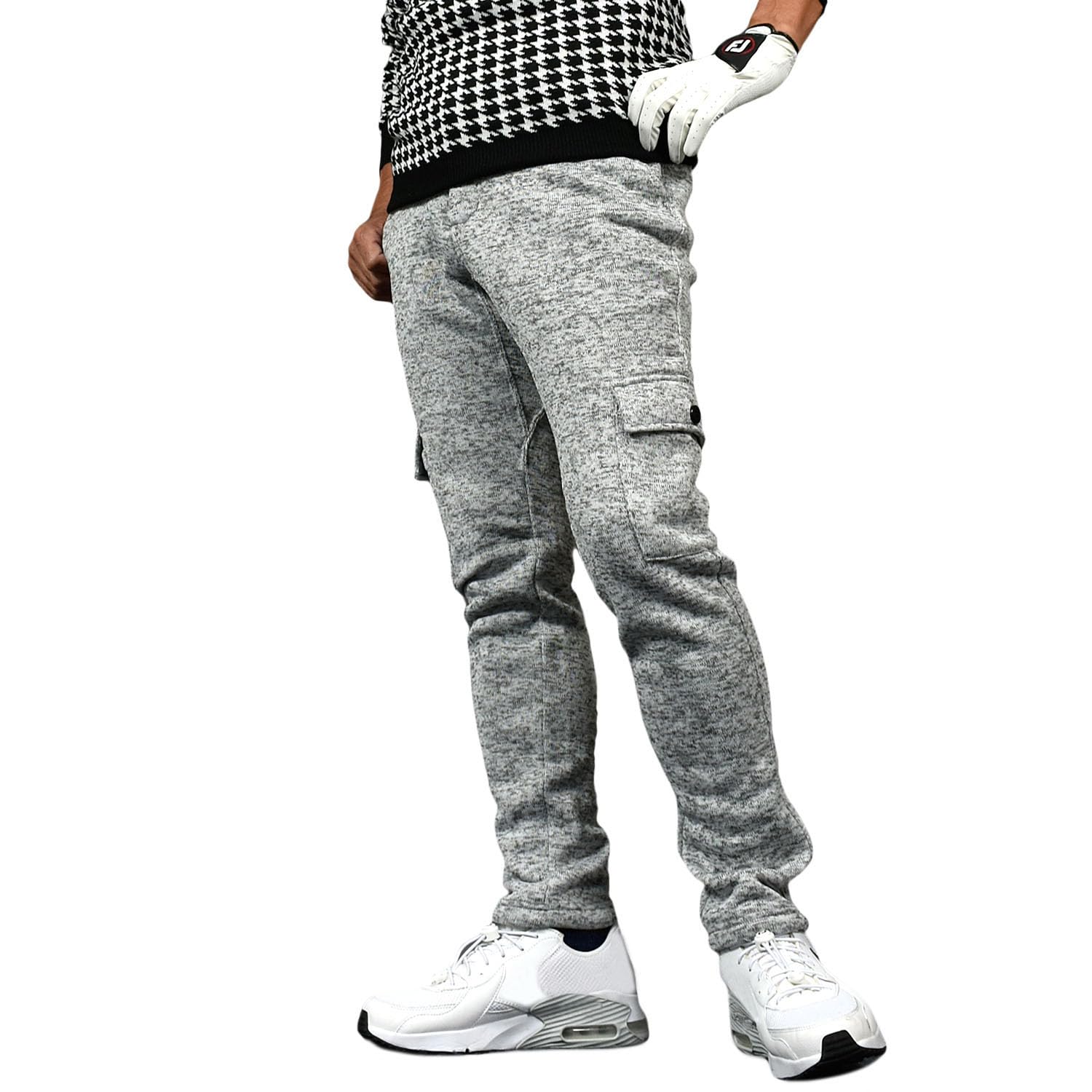 

COMON GOLF Cargo Cold Sliver Plus Mix M Men s Pants, Fleece-Lined, Stretch, Weather, Knit, Warm, Fall/Winter, Sizes, CG-NF52202, Gray,