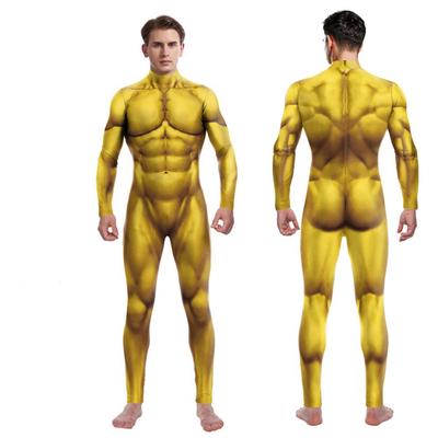 Ženy Muži Cosplay Elegantní Sexy Overal Svaly 3D Tisk Zentai Oblek Festivaly Párty Dlouhý Rukáv Bodysuit Monos Mujer Nový