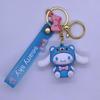 New Creative Cartoon Name Creation Dress Up Sanrio  Cinnamoroll Pudding Dog  HelloKitty Doll Keychain Couple Bag Y2k Fashion Toy