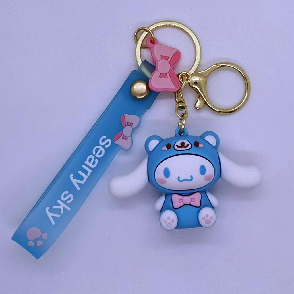 New Creative Cartoon Name Creation Dress Up Sanrio Cinnamoroll Pudding Dog HelloKitty Doll Keychain Couple Bag Y2k Fashion Toy