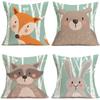 Super Cute Cartoon Linen Pillow Case Digital Printed Cushion Sofa Bed Pillow Simple Premium Durable Quality Useful