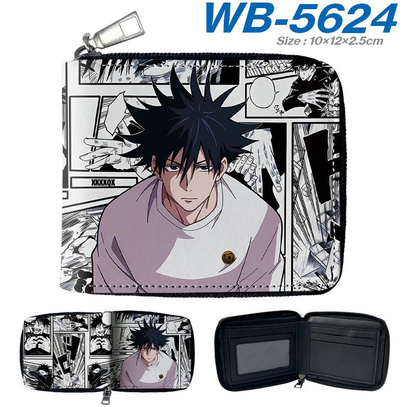 Jujutsu Kaisen Short Wallet Anime Cartoon Leather Bifold Card Holder Coin Purse for Students Men Women