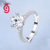 Hot Selling Elegant Classic Round Six Prong S925 Silver VVS Mirror Polished GRA Certified for All Occasions Wear Moissanite Ring