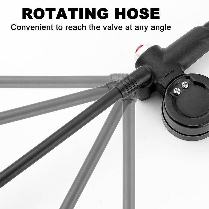 300PSI High Pressure Bike Tire Inflator Air Pump Bike Shock Pump with Pressure Gauge for Bicycle Fork and Rear Suspension
