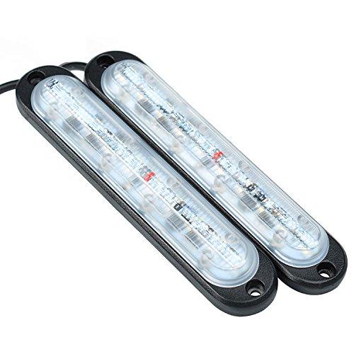 KAWELL Work Light, Daytime Running Light, Backup Lamp, LED, 12V, Slim, 10W x 2 LEDs, LED Work Light, Loading Light, Auxiliary Light, 12V/24V, IP68 Wat